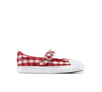 Converse Chuck Taylor All Star Dainty Mary Jane Easy-On Checkered Scarpa Low Top da Bambini in Rosso, Taglia One Size Red/Vintage White/White