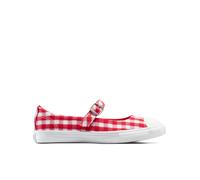 Converse Chuck Taylor All Star Dainty Mary Jane Easy-On Checkered Scarpa Low Top da Bambini in Rosso, Taglia One Size Red/Vintage White/White