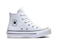 CONVERSE Chuck Taylor all Star Eva Lift Leather, Sneaker, Bianco Avorio Naturale Nero, 35 EU