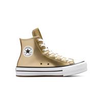 Converse Chuck Taylor all Star Eva Lift Platform Metallic - Bambina, Oro Chiaro Metallizzato/Bianco, 5.5 Big Kid