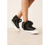 Converse - Chuck Taylor All Star Fold Over Lift - Sneakers nere risvoltabili-Nero 42.5
