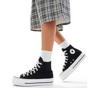 Converse - Chuck Taylor All Star Hi Lift Wide Fit - Sneakers nere a pianta larga con plateau-Nero 36.5