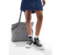 Converse - Chuck Taylor All Star Hi - Sneakers alte nere con lacci a quadretti-Nero 39.5