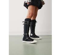 Converse - Chuck Taylor All Star Knee High - Sneakers al ginocchio nere con fibbie-Nero 37
