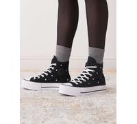 Converse - Chuck Taylor All Star Lift Hi - Sneakers alte nere con fiocchi, borchie e plateau-Nero 37