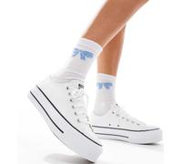 Converse - Chuck Taylor All Star Lift Ox Wide Fit - Sneakers bianche a pianta larga con plateau-Bianco 41.5