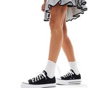Converse - Chuck Taylor All Star Lift Ox Wide Fit - Sneakers nere a pianta larga con plateau-Nero 36.5