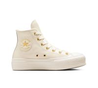 Converse Chuck Taylor All Star Lift Platform Golden Hits Scarpa High Top, Pelle da Donna in Marrone, Taglia One Size Egret/Egret/Oro