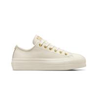 Converse Chuck Taylor All Star Lift Platform Golden Hits Scarpa Low Top, Pelle da Donna in Marrone, Taglia One Size Egret/Egret/Oro