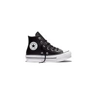 Converse Sneaker Chuck Taylor All Star Platform in pelle Nero/Bianco Bambino Taglia 29
