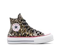 Converse Chuck Taylor All Star Lift Platform Leopard Scarpa High Top, Cotone da Donna in Nero, Taglia One Size Black/White/Red