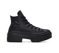 Converse Chuck Taylor All Star Lugged Heel Leather Platform Scarpa High Top, Pelle da Donna in Nero, Taglia 40 Nero/Nero/Nero