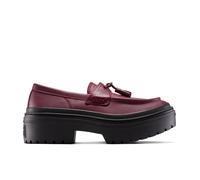 Converse Chuck Taylor All Star Lugged Heel Loafer Platform Leather Scarpa Low Top, Pelle da Donna in Rosso, Taglia One Size Bordeaux scuro/Bordeaux scuro