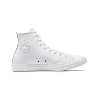 Converse Chuck Taylor All Star Mono Leather Scarpa High Top, Pelle in Bianco, Taglia 43 Bianco monocromatico