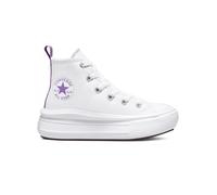 Converse Chuck Taylor All Star Move Platform Scarpa High Top, Cotone da Bambini in Bianco, Taglia 29 Bianco/Viola pixel/Bianco