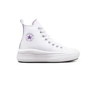 Converse Chuck Taylor All Star Move Platform Scarpa High Top, Cotone da Bambini in Bianco, Taglia One Size Bianco/Viola pixel/Bianco