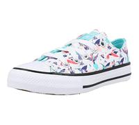 Converse Chuck Taylor all Star Ox Bianca/Blu (White/Light Aqua) Tessuto 32 EU