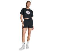 Converse Chuck Taylor All Star Patch Cropped T-Shirt da Donna in Nero, Taglia One Size Black