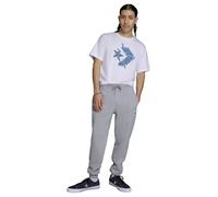 Converse Chuck Taylor All Star Patch Joggers Pantaloni da Uomo in Nero, Taglia One Size Vintage Grey Heather