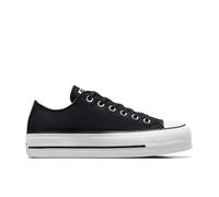 Converse Chuck Taylor All Star Platform Canvas Scarpa Low Top, Cotone da Donna in Nero, Taglia 38 Nero/Bianco