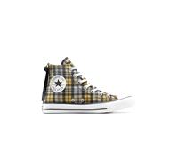 Converse - Chuck Taylor All Star - Sneakers a quadri scozzesi color nero/giallo/bianco 44.5