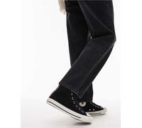 Converse - Chuck Taylor All Star - Sneakers alte nere con finitura leopardata stile cavallino-Nero 35