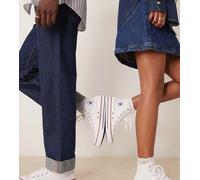 CONVERSE Sneaker alta 'CHUCK TAYLOR ALL STAR CLASSIC HI WIDE FIT' blu / bianco, Taglia 37