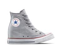 Converse Chuck Taylor All Star Wedge Platform Distressed Scarpa High Top, Cotone da Donna in Bianco, Taglia One Size Bianco Smoke In