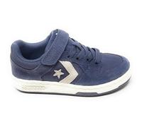 Converse CL98 Ox Scarpe per Bambino Grigio/Blu con Laccio Elastico e Strappo Modello A14362C Streetwear (Grigio Blu, Sistema Taglie Calzature EU, Adolescente, Numero, Media, 31)