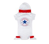 CONVERSE MC0028-R4F White 3 Pezzi Body Cappuccio Calzini Bambino 6/12 Mesi