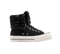 Converse - Chuck Taylor All Star Fold-Over Lift Platform X-Hi Faux Fur Nero - Sneakers 39 Nero