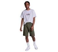 Converse Embroidered Star Chevron Standard-Fit Shorts Pantaloni da Uomo in Verde, Taglia One Size Utility Green