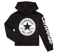 Converse - Felpa Corta Patch Cropped Ragazza con Cappuccio 469889 023 Nero - M, Nero
