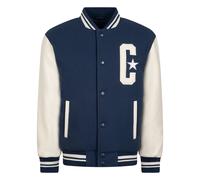 CONVERSE Giacca di mezza stagione 'VARSITY' crema / navy Bambini CONVERSE 164-170 crema / navy