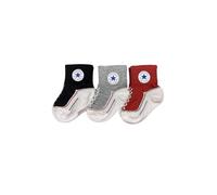 Converse Infant Socks 3 Pack (Grey(MC0172-023)/Black/Red, 12-24 Months)
