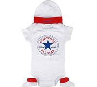 Converse LC0028-R4F White 3 Pezzi Body Cappuccio Calzini Bambino 0/6 Mesi