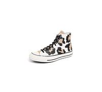 Converse Men's Chuck 70 Archive Leopard High Top Sneakers, Egret/Nomad Khaki/Egret, Tan, Print, 11 Medium US