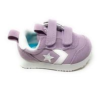 Converse Omega Trainer Scarpe per Bambine A14383C Lilla e Bianco a Doppio Strappo con Suola Ammortizzata (Lilla Bianco, Sistema Taglie Calzature EU, Bimbo (0-5 Anni), Numero, Media, 21)