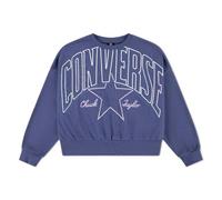 Converse Relaxed Bocy Graphic Crew Felpa senza cappuccio per bambina Indigo Storm 12/13 anni