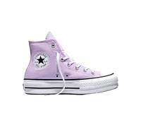 Converse - Salite da donna in canvas - Chuck Taylor All Star Lift High Lavender Latte/White/Black per Donne - Taglia 39 - Viola