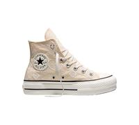 Converse - Sneakers compensées en toile - Chuck Taylor All Star Lift Natural Ivory/Egret/Black per Donne - Taglia 37.5 - Beige