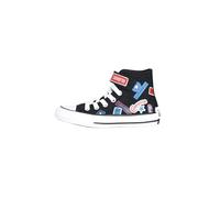 CONVERSE Sneakers Ctas 1V Hi Bambino Bambina Nere con Stampa Allover 32