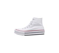 Converse Sneakers da Bambina Plateau de Lona, Bianco, Blu (Garnet Navy), 34 EU