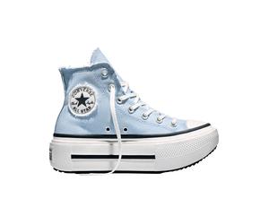 Converse - Sneakers montantes à semelle compensée - Chuck Taylor All Star Lift Double Stack High Clear Skies/White per Donne - Taglia 38 - Blu