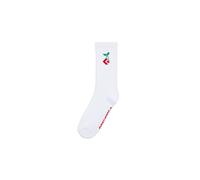 Converse Star Chevron Cherry Crew Socks Calze in Bianco, Taglia One Size Bianco