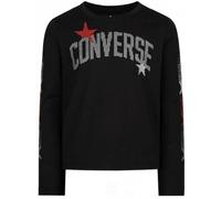 Converse T-Shirt Bambina Rhinestone Arch Stars Maniche Lunghe - 023 (Nero)