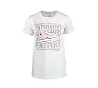 CONVERSE T-Shirt da Bambina Crema e Rosa con Stampa sul Davanti 13-15 Anni