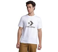 Converse T-shirt da uomo bianca con motivo a zigzag, bianco, 50