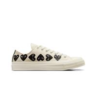 Converse X Comme Des Garçons Play Chuck 70 Multi Heart Scarpa Low Top, Cotone in Bianco, Taglia 36 Bianco latte/Nero/Egret