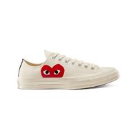 Converse X Comme Des Garçons Play Chuck 70 Scarpa Low Top, Cotone in Bianco, Taglia One Size Bianco latte/Bianco/High Risk Red